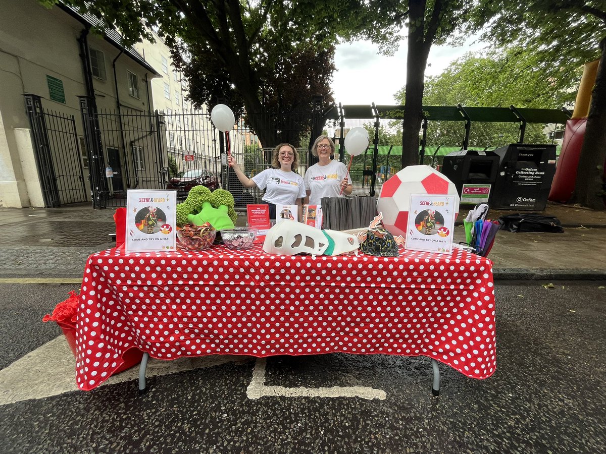 We're at the #somerstownfestival on Chalton Street today, come visit and try on a Scene &amp; Heard hat! 🎩