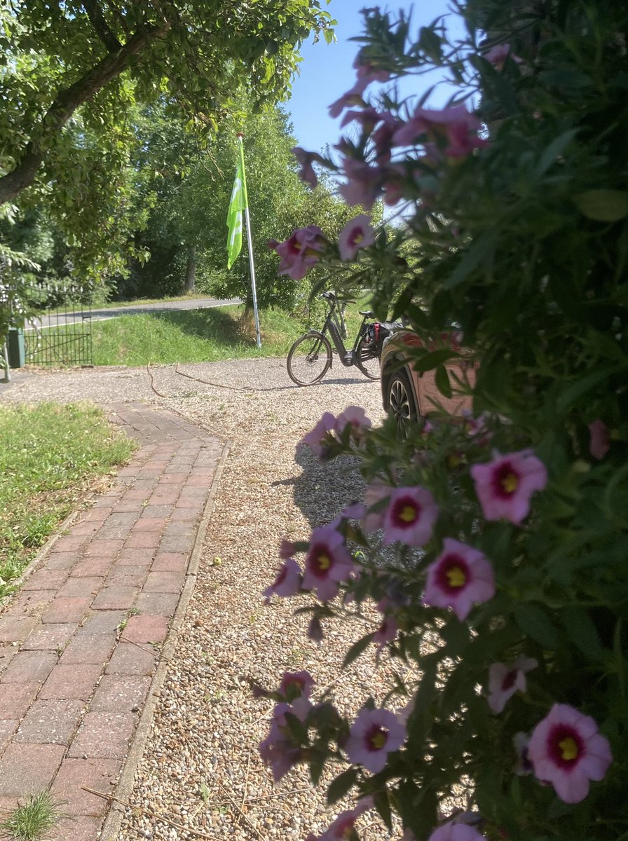 De vlag gehesen. Straks het bord weer van zolder halen en neerzetten
<a href="/BoerBurgerB/">BBB BoerBurgerBeweging 🍀🍀🍀</a> 
<a href="/BBBZuidHolland/">BBB Zuid-Holland</a> 
#bbb
#boerindeMeije