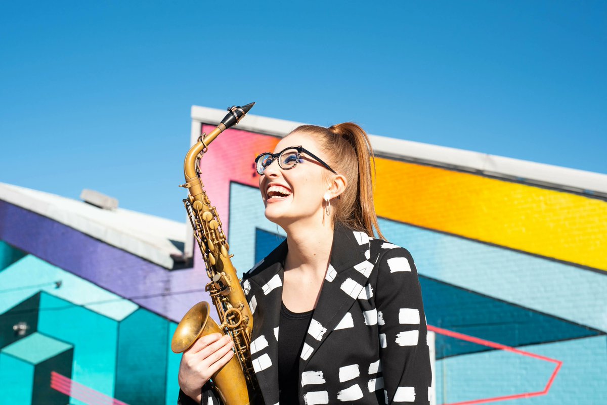 It will be wonderful to welcome local saxophonist, @JessGillam to the final concert of our new season - with @RNSinfonia in May. She's our cover star for the new season's brochure too. Credit: Robin Clewley Photography