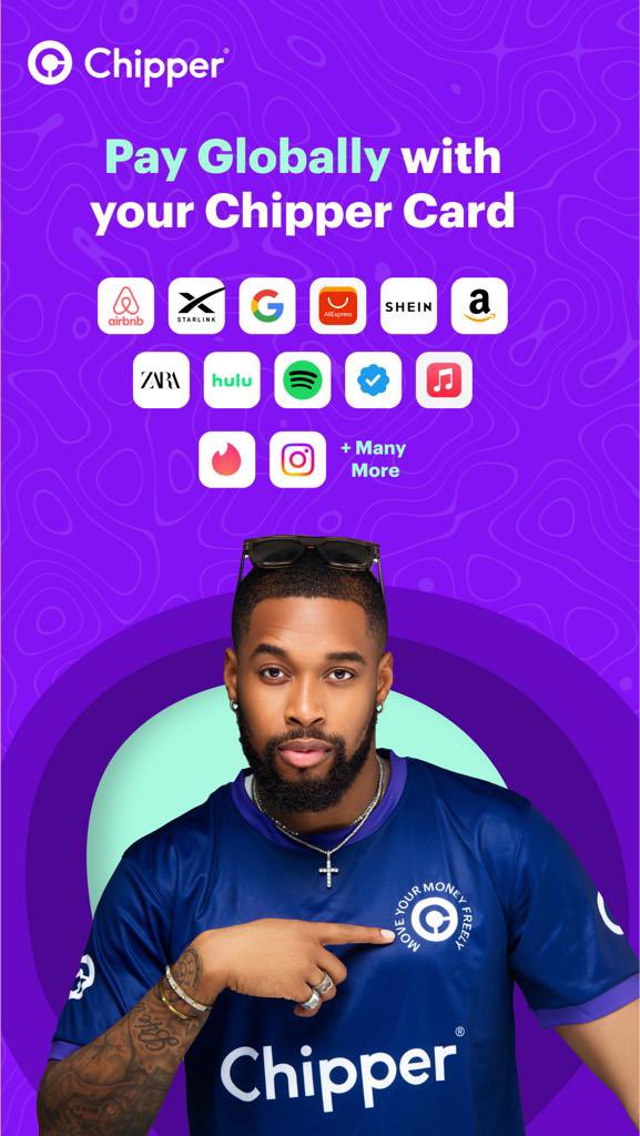 sheggzolu's tweet image. Guys, you already know that “@chippercashapp” USD Card is the best option to make seamless international payments whether you’re shopping from your favourite global stores and subscription 
#PayGloballyWithChipper #MyChipperCard