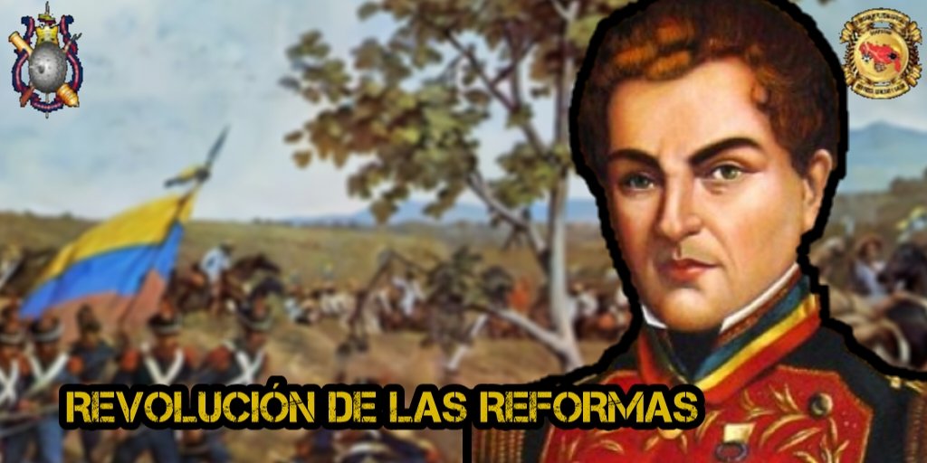 #Efemérides || El 08 de Julio de 1835, inicia la revolución de las reformas. El primer intento de golpe de estado en Venezuela, un alzamiento militar dirigido por próceres como José Tadeo Monagas y Santiago Mariño, contra el gobierno del Dr. José Maria Vargas.