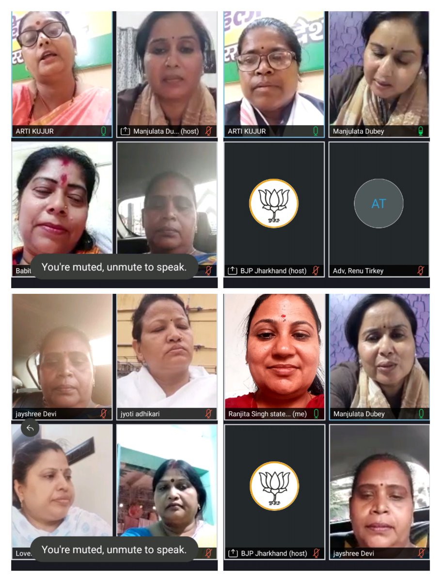 MahilaMorchaJH's tweet photo. मोटे अनाज की उपयोगिता जागरूकता हेतु
#Millets_Utsav अभियान को लेकर #झारखंड भाजपा महिला मोर्चा की वर्चुअल बैठक महिला मोर्चा प्रदेश अध्यक्ष श्रीमती @ArtiKujur8 जी की अध्यक्षता में  राष्ट्रीय मंत्री श्रीमती @ArtiSin03041880 जी का मार्गदर्शन मिला ।
@narendramodi @blsanthosh @JPNadda https://t.co/HEqctFnVQI
