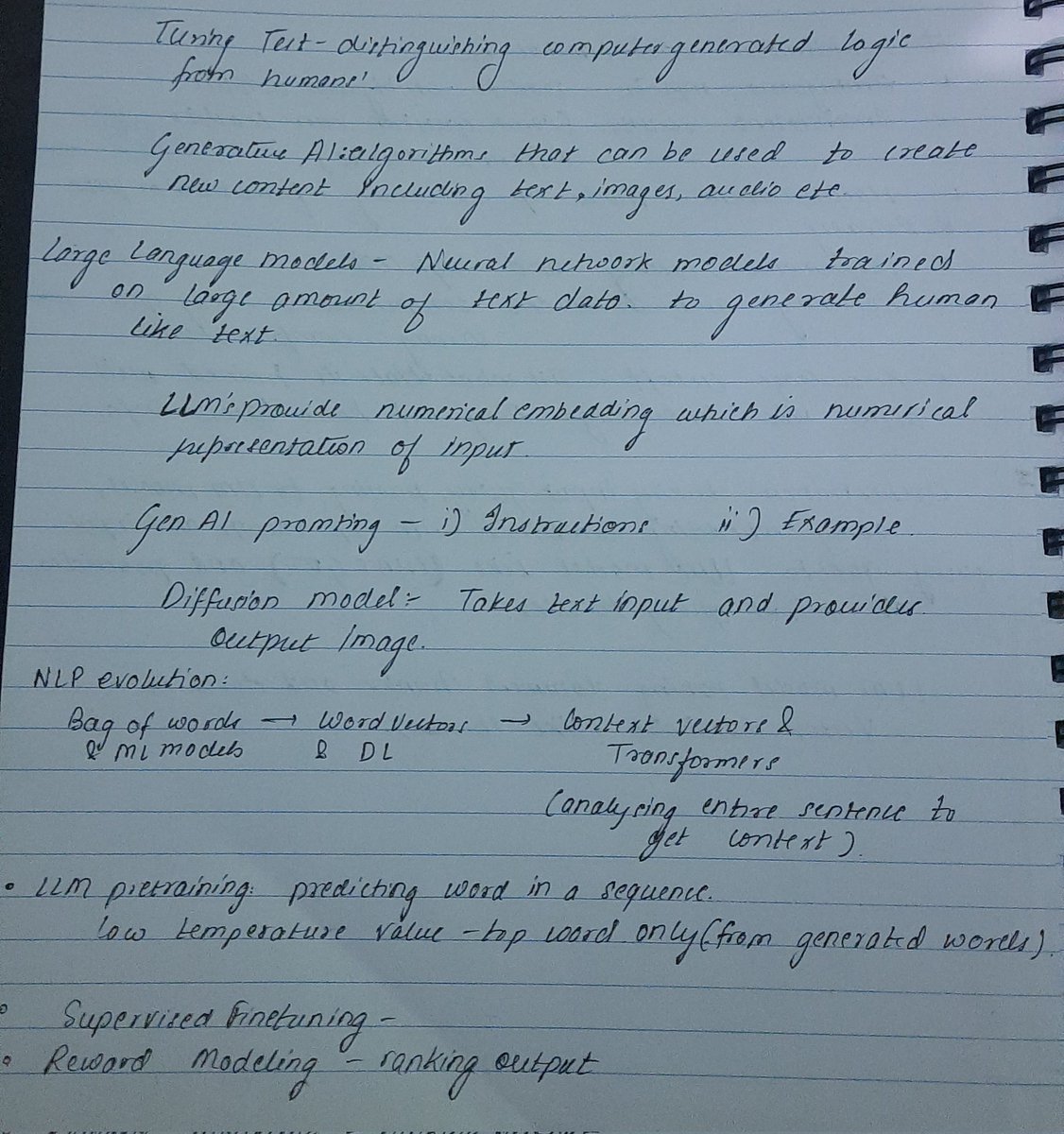Garima_0318's tweet image. Attended an enlightening session by @TheProductfolks on Generative AI. The key speaker for today was @sudalairajkumar  
First time diving into the world of AI. Learnt a lot and hoping to learn more. ~ Attached the notes from today's session~
#LearnWithTPF #GenAIRush