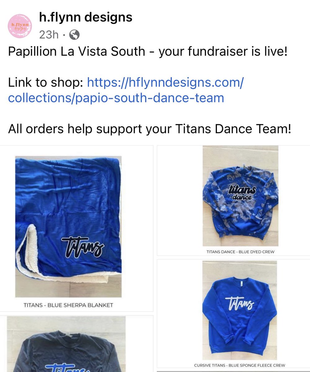 JrTitanCheer's tweet photo. Titan gear is here!!! Support the Titans Dance Team! 💙 @jrtitanfootball #titanpride https://t.co/4QaaLTUnRM