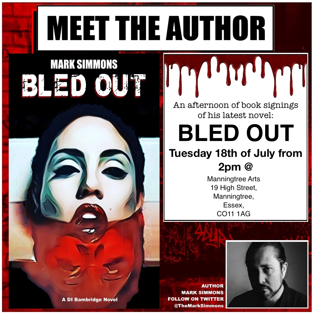 Signings at my ends!!

I'll be signing some books at @manningtree.arts on Tuesday 18th of July.
Come grab a copy and a coffee from 2pm.

#bledout #crimefiction #detective #booksigning #booksbooksbooks #manningtree #manningtreearts #booksofinstagram #coffeetime