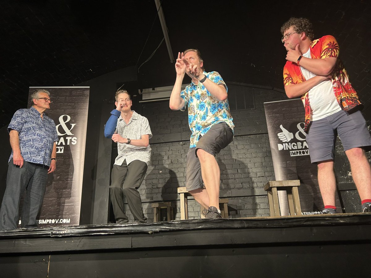 petermarkey's tweet image. A few photos from another great @dingbatsimprov sold out improvised comedy Ding Jam at @ArchwayHorley