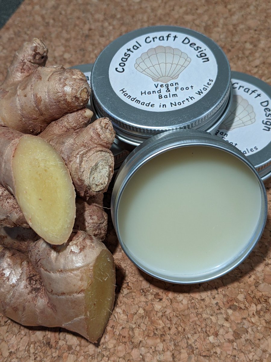 ** NEWNESS **

last month I launched our new ginger &amp; lemongrass vegan hand &amp; foot balms at @bodrhyddan and it was a massive hit, but to be honest, I didn't expect anything less as 🥳

* ginger essential oil is good for stress/anxiety/nausea and good digestion.