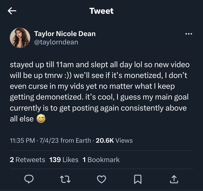imasnark's tweet photo. same shit different month #taylornicoledean https://t.co/wyakkOUZ4q