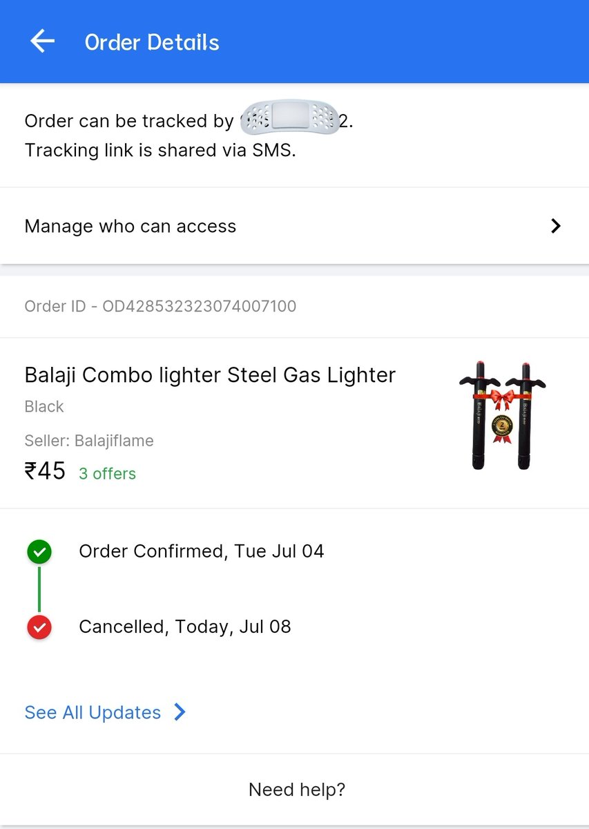 Skynatepro's tweet photo. Order is cancelled by the seller. Why do they put the product on sale if they don't want them to be sold? @Flipkart @flipkartsupport

Worst way of scamming by the seller https://t.co/J0nKh9Y2DV