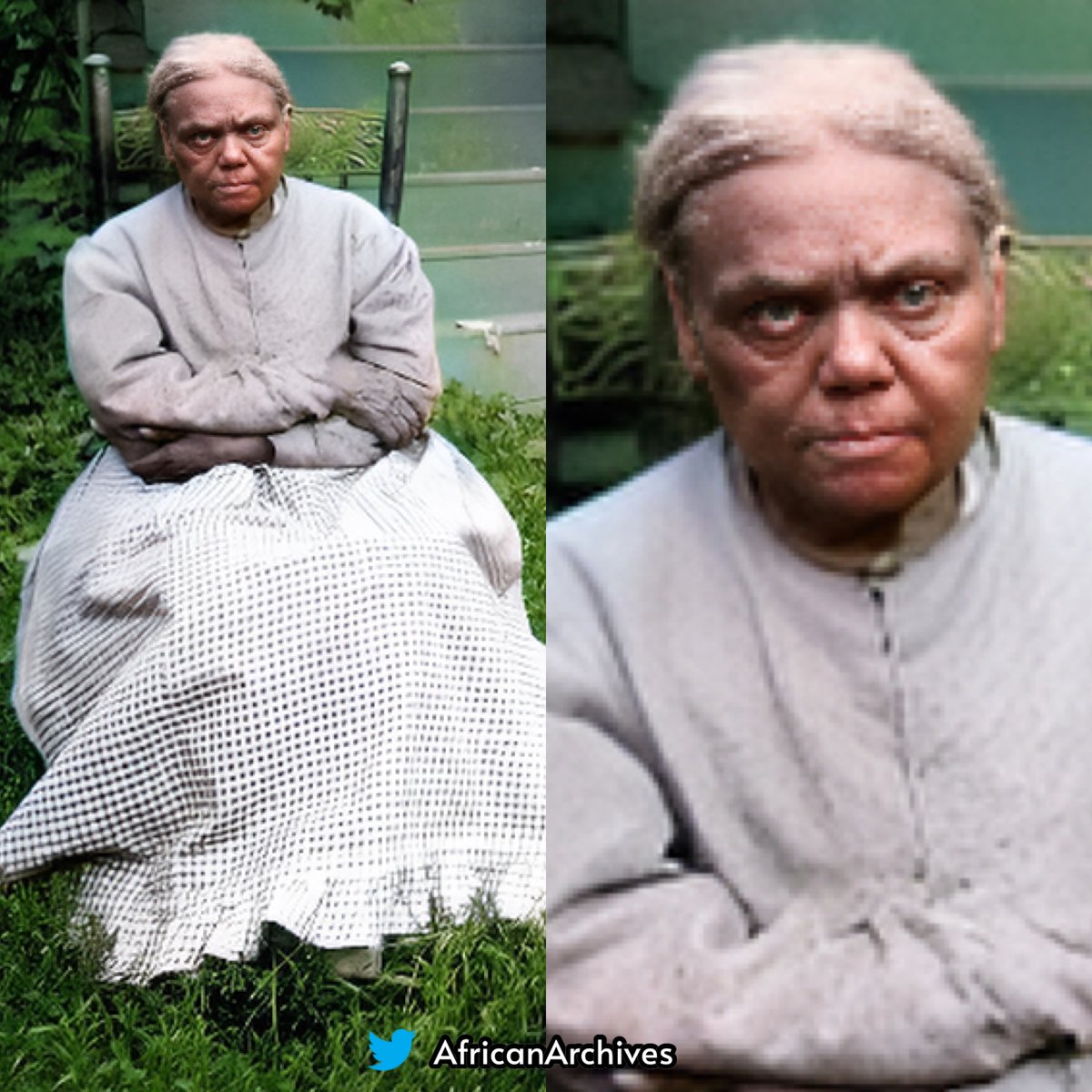 Aunt Polly Jackson, was an escaped enslaved woman who worked as an agent on the Underground Railroad helping others escape. She was known for fighting off slave catchers with a butcher knife and a kettle of boiling water. A THREAD!