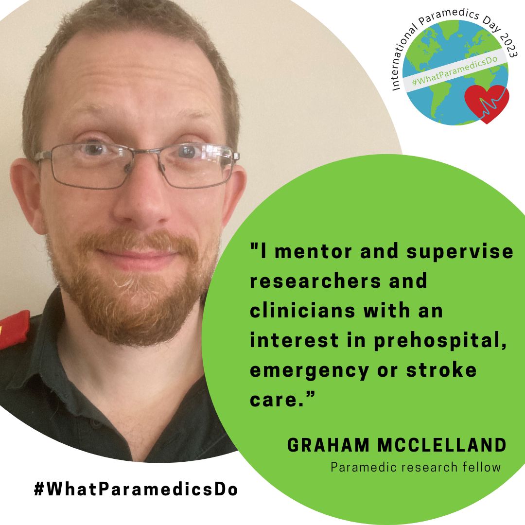 There are so many different routes paramedics choose to take at #TeamNEAS, including our fantastic research team. Here’s paramedic research fellow Graham McClelland, our resident stroke expert. #NHS75 #TeamNEAS #IPD2023 #WhatParamedicsDo