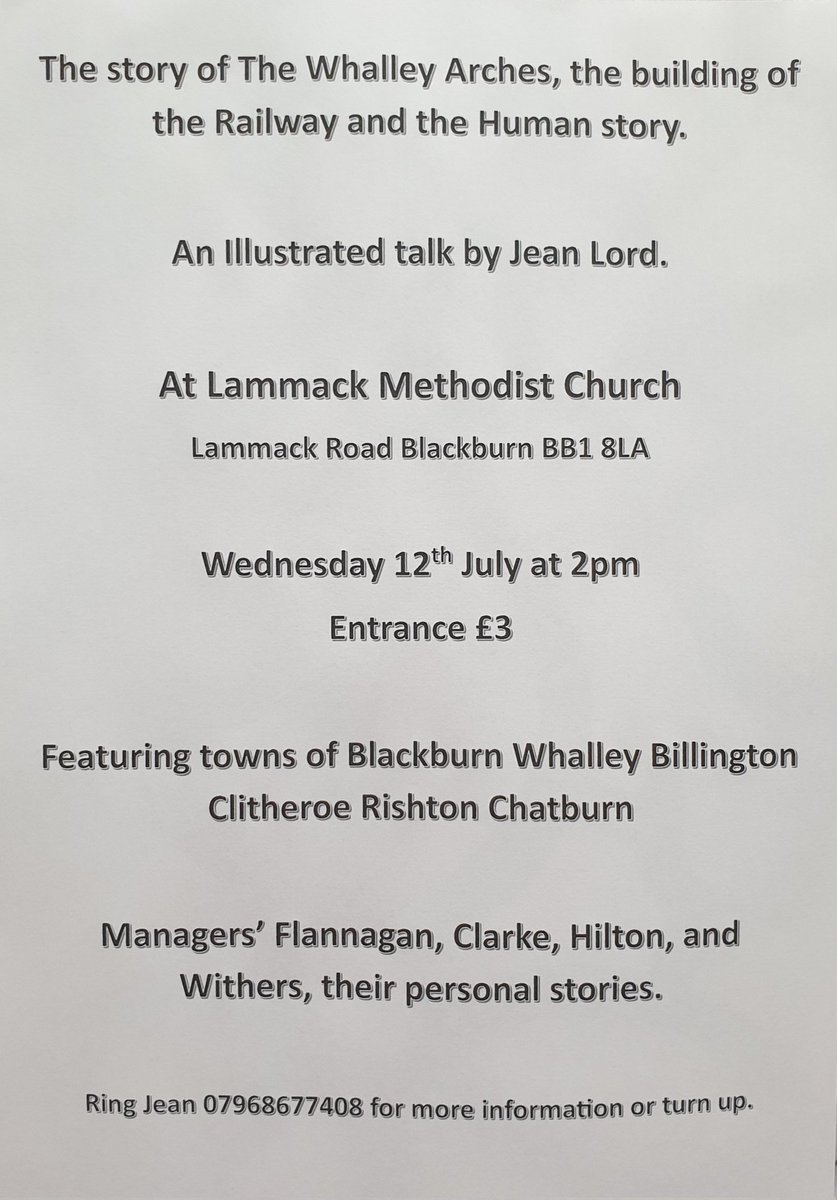 JeanLord70's tweet photo. An Illustrated talk on Whalley Arches and the Railway.
#Whalley #Blackburn #Billington
#Clitheroe
#Rishton #railways
#victorianengineering #viaducts
#Lammack https://t.co/XKkb4k4vtw