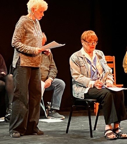 Deirdre Brennan (left) and Marlena Lustik in “Mountain of Things” by Rosemary Parrillo during the National Playwrights Symposium at Cape May Stage.