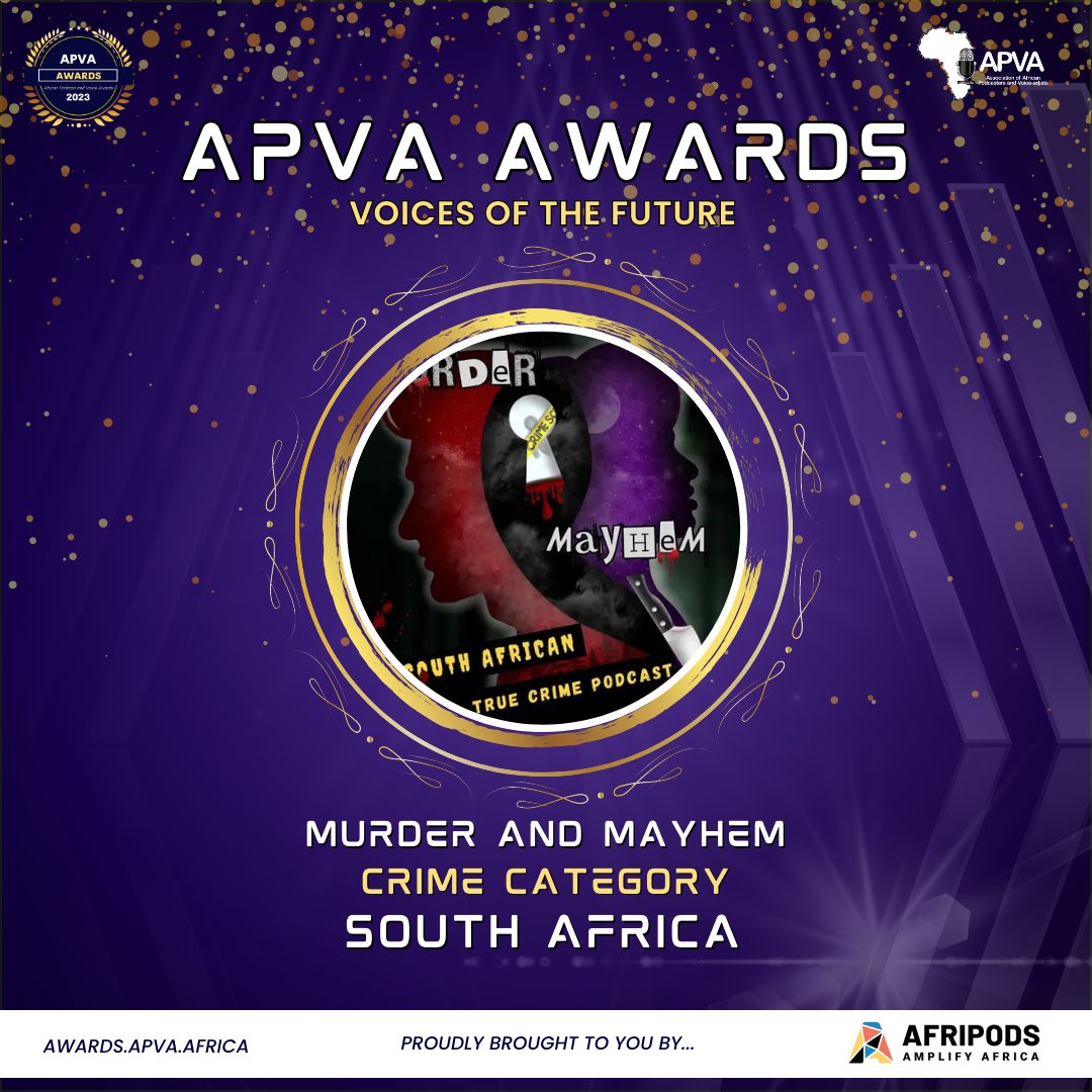 APVAofficial's tweet photo. πTrue Crime by Nicole Engelbrecht - South Africa
@tcsapod
Voting opens on the 10th of July!
.
.
.
.
.
#apva #apvaawards #apvaawards2023
#Awards #awardshow #awardseason
#podcastawards #awardsshow #peopleschoiceawards
#awardsseason #apvanominee https://t.co/nE3944Pc0e