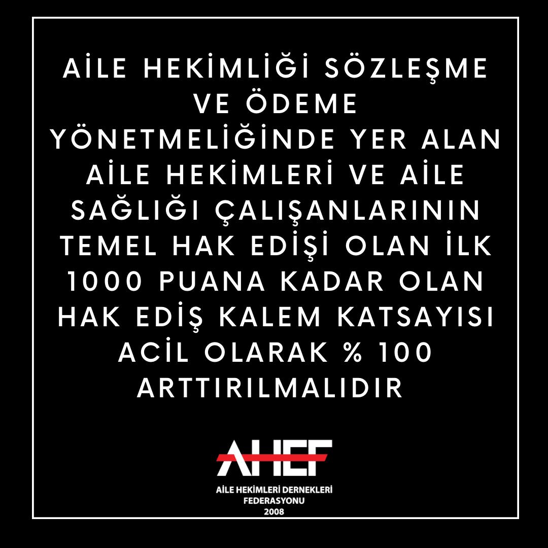 Hakkımız olanı istiyoruz #SadakaDegilZamİstiyoruz 
<a href="/AHEF2008/">AHEF</a> <a href="/hekim_birligi/">Hekim Birliği</a> <a href="/GAHD_27/">Gaziantep Aile Hekimliği Derneği</a> <a href="/hekimbirligi27/">hekimbirligigaziantep</a> <a href="/ahesenorgtr/">AHESEN</a> <a href="/dayanismasen/">Birlik ve Dayanışma Sendikası</a> @Gsi2015 <a href="/hekimsen/">Hekimsen</a> <a href="/Tabip_Sen/">TABİP-SEN</a> <a href="/YenisendikaORG/">YENİ SENDİKA</a> <a href="/gencsagliksend/">Genç Sağlık Sendikası</a> <a href="/hurriyetci_sen/">Hürriyetçi Sağlık Sen</a> <a href="/asef_tasef/">Asef Tasef</a> <a href="/TBMMresmi/">TBMM</a> <a href="/HMBakanligi/">T.C. Hazine ve Maliye Bakanlığı</a> <a href="/RTErdogan/">Recep Tayyip Erdoğan</a> <a href="/saglikbakanligi/">T.C. Sağlık Bakanlığı</a>