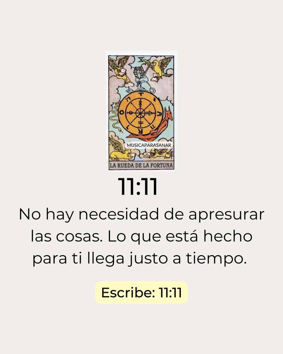 11:11 No hay necesidad de apresurar las cosas. Lo que está hecho para ti llega justo a tiempo. ⏳✨🌌