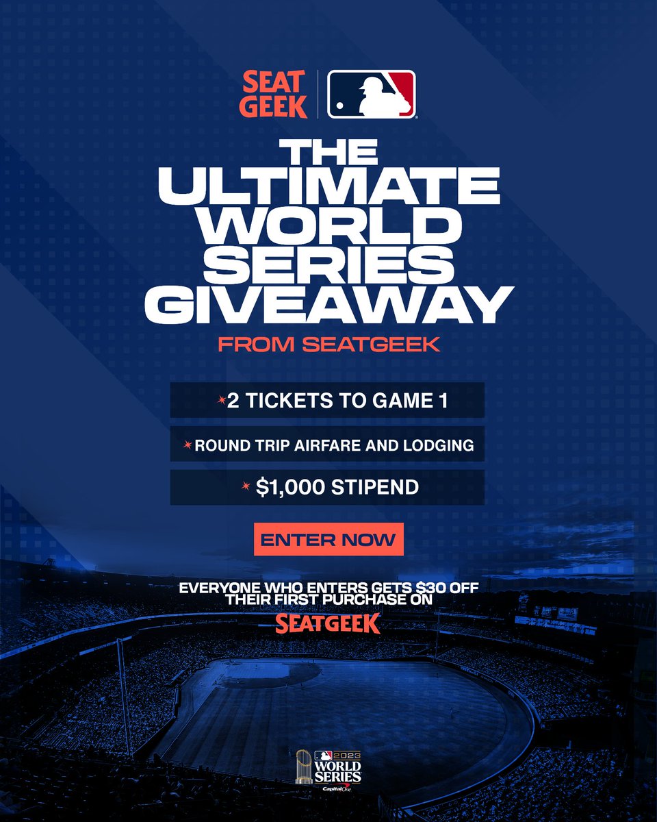 See you in October 😏 Enter before Tuesday for your chance! seatgeek-dugout.com (MLB x @SeatGeek)