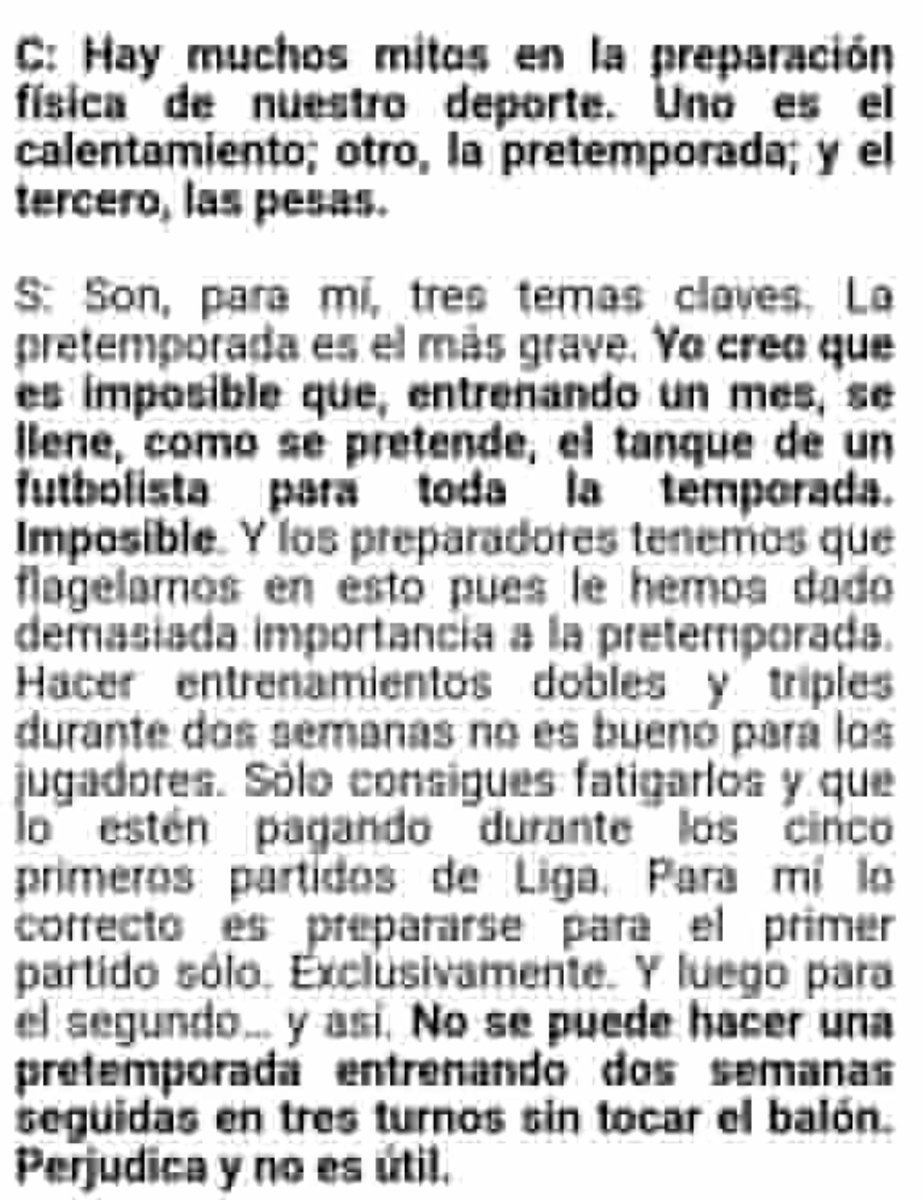 UpdateNotesX's tweet photo. Recortes de una entrevista de hace 15 años a Paco Seirul·lo.

Ahora que irán empezando las pretemporadas muchos entrenadores y preparadores físicos deberian echarle un ojo.

Es una bestialidad lo que dice. https://t.co/Yo7VZmKnIh