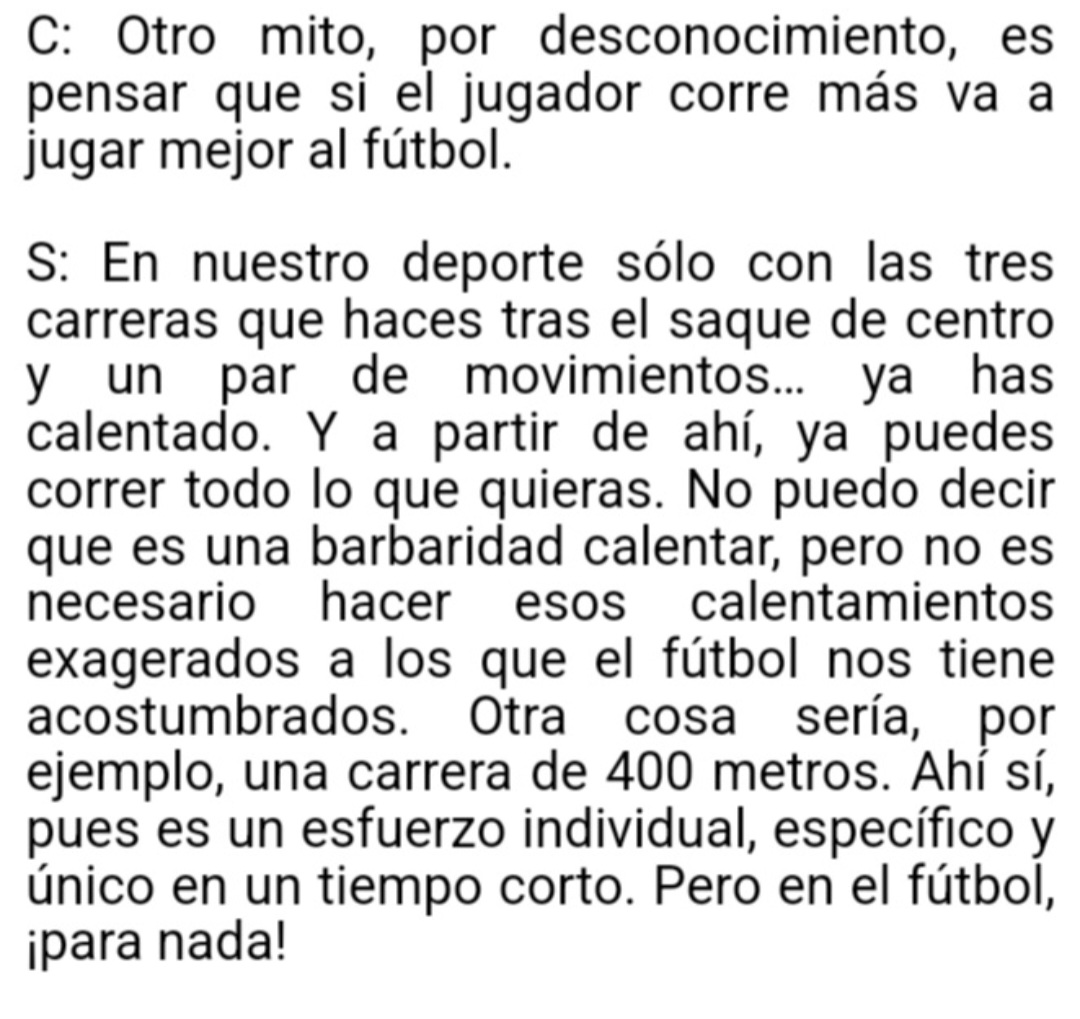 UpdateNotesX's tweet photo. Recortes de una entrevista de hace 15 años a Paco Seirul·lo.

Ahora que irán empezando las pretemporadas muchos entrenadores y preparadores físicos deberian echarle un ojo.

Es una bestialidad lo que dice. https://t.co/Yo7VZmKnIh