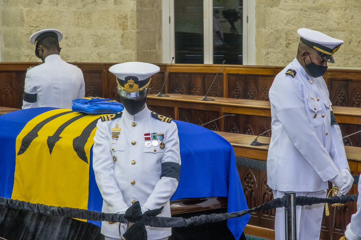 KevzPolitics's tweet image. #NEW: The State Funeral for Sir Lloyd Erskine Sandiford, 4th Prime Minister of Barbados will take place on Friday, 14th July at 1:30PM at St Peter's Parish Church, Speightstown.

His body will lie in state in Parliament on Wednesday and at DLP Headquarters on Thursday.