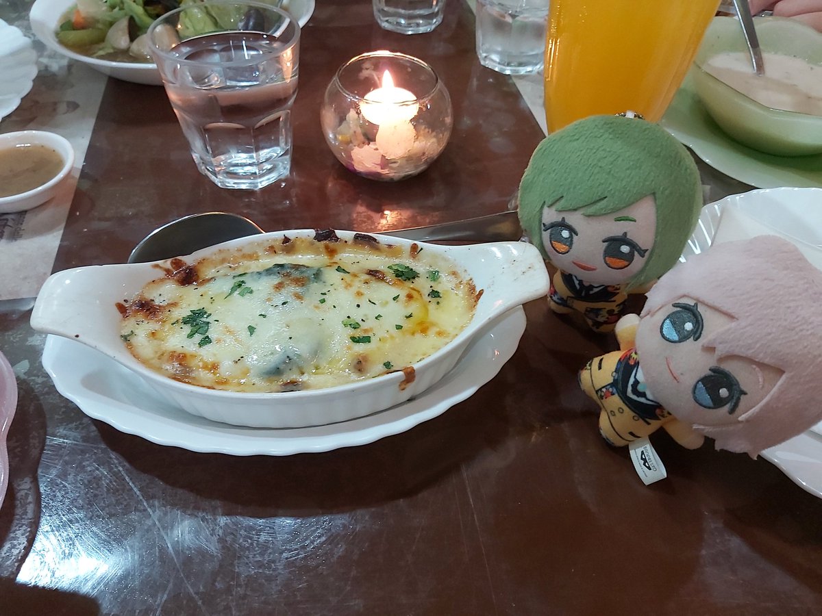 👑 for yuki-kun's birthday, we ate pumpkin soup and baked salmon~
