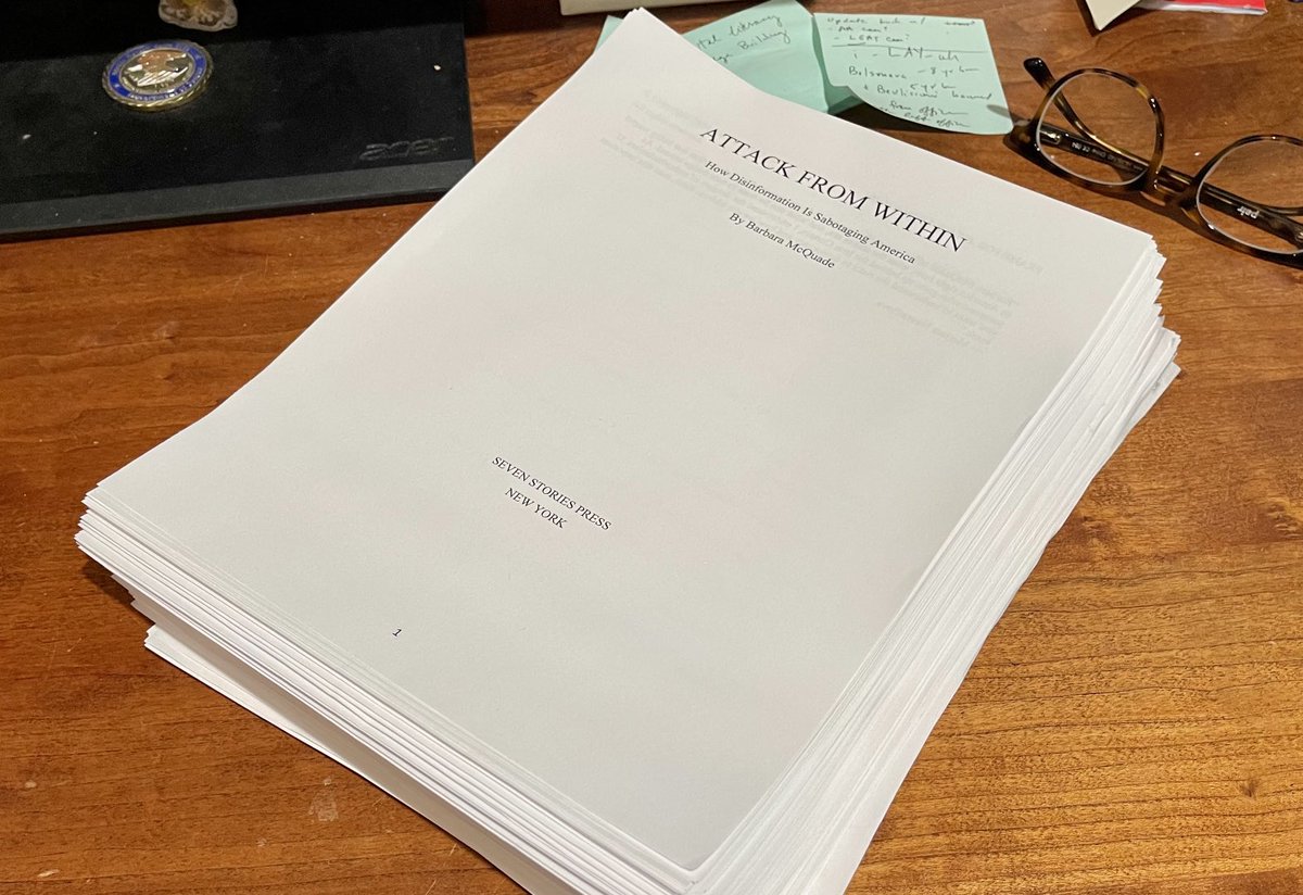 Well, here it is—the completed draft of my book on disinformation. I have just submitted what they call the manuscript to ⁦<a href="/7StoriesPress/">Seven Stories Press</a>⁩. Let the summer of edits begin!