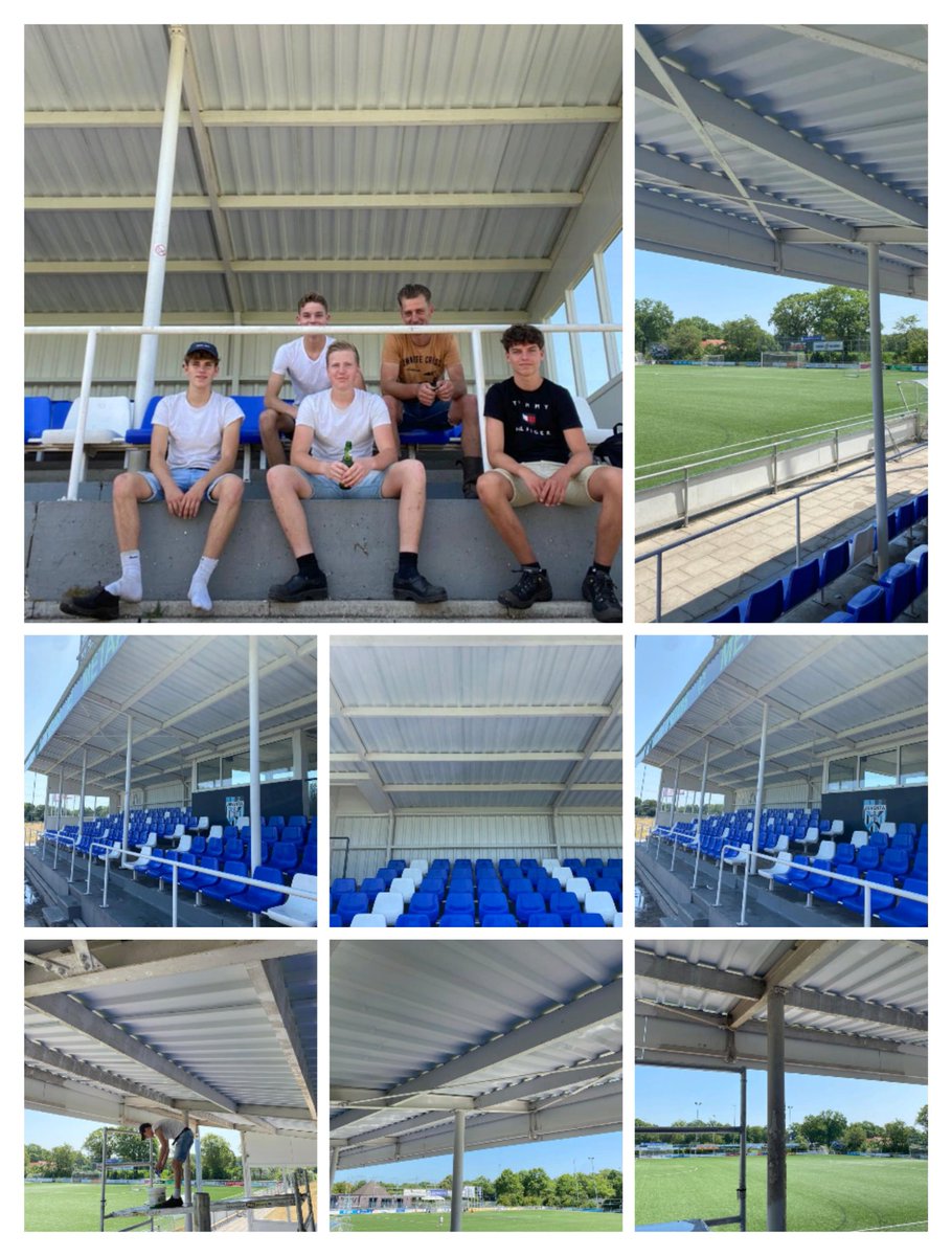 Vandaag bij <a href="/Juventa12Fans/">Juventa’12</a> de tribune schoongemaakt. Samen met een groep toekomstige vrijwilligers #juventa #veelhanden #ietsdoenvoorjeclub