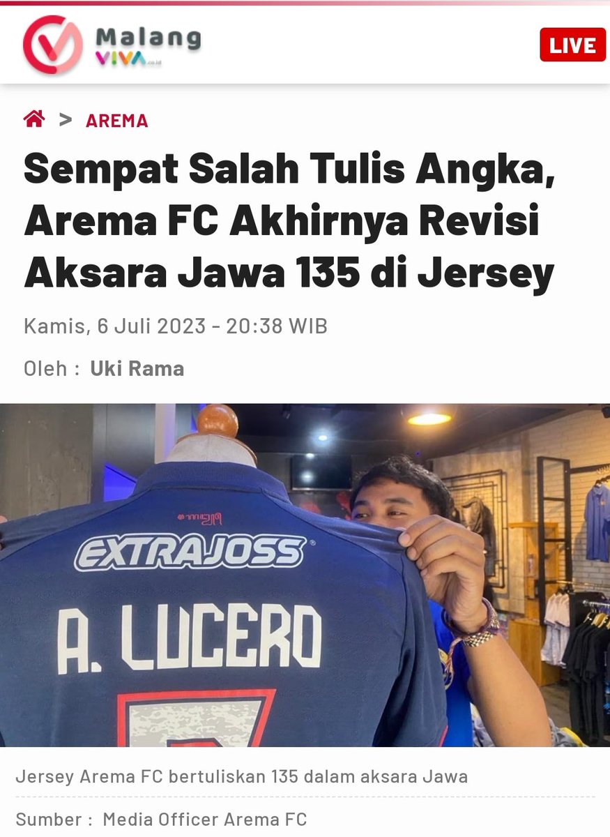 Andie Peci (@andiepeci) on Twitter photo Jerseynya keliru gercep revisi
Suporternya mati nir-empati
Emang ente kadang-kadang Jerseynya keliru gercep revisi
Suporternya mati nir-empati
Emang ente kadang-kadang