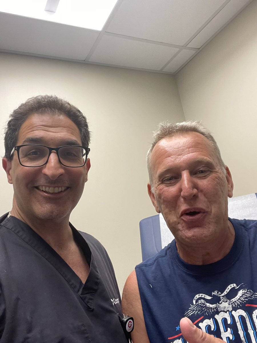 Thankful patient with claudication. “Everyone wanted to stent my legs, but all I had to do was quit smoking and walk everyday …. Thanks Doc !” Posted with permission #patientaccountability