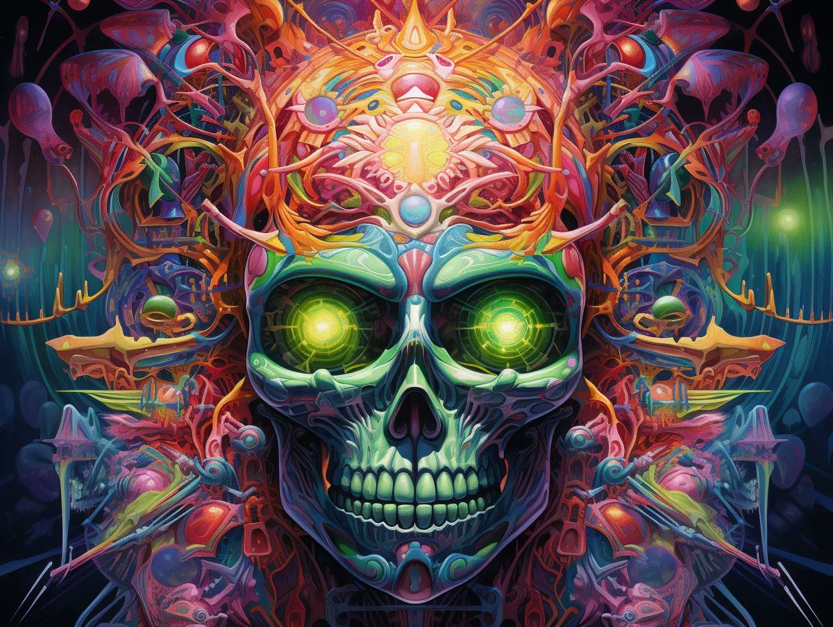 hobdotfarm's tweet photo. Psychedelic Saturday
#psychedelicsaturday #visionaryart #ai #aiart #digitalart #radness #midjourney https://t.co/JhfppsM9uI