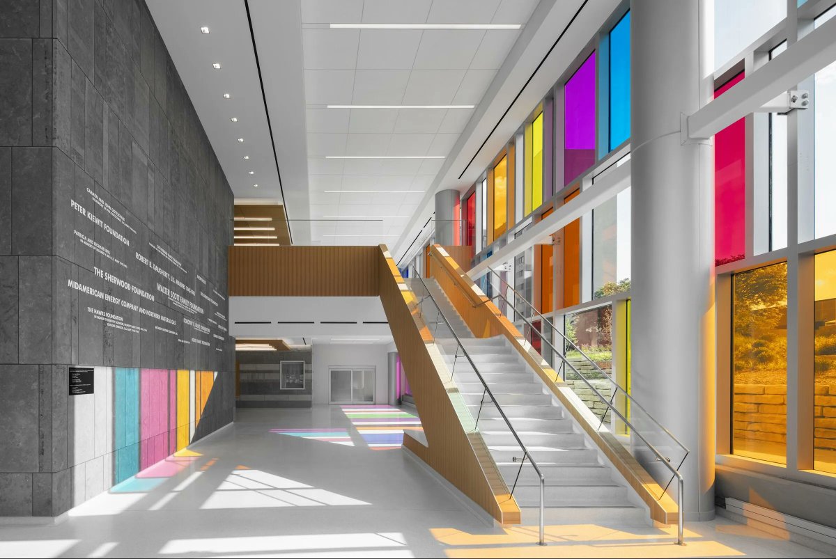 Archello's tweet photo. Vanceva Color PVB interlayers specified by Vanceva Color PVB interlayers for the Omaha VA Ambulatory Care Center 
https://t.co/YVL57ZmMCD https://t.co/0gpu9e7iHG