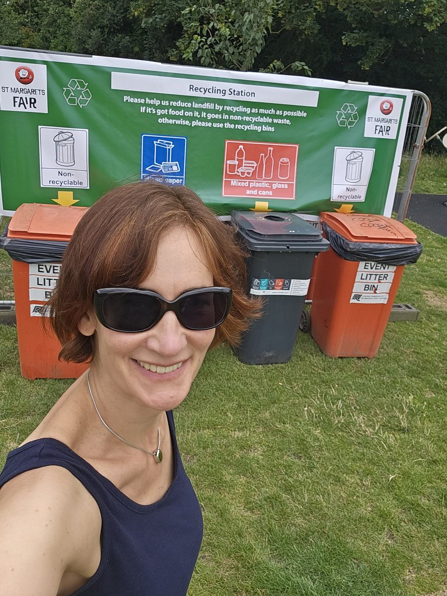 Happy to be at #StMargaretsFair with the Lib Dem books, plant & chat stall. Lots of music, food, drink, *recycling facilities*, loads of other stalls, and who cares about the rain?