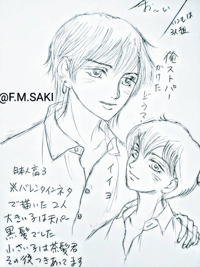 #創作男子 #創作BL  これからたまにこの子達も 描きますので 宜しくお願いします🙇