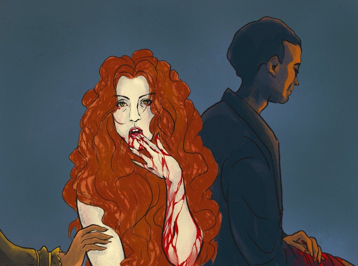 soitamulle's tweet photo. SO MANY relationships to look forward to in #IWTVs2 but the uneasy maker/fledgling situation between #LouisDePointeDuLac & #Madeleine sure is one of them.. 😱
#RoxaneDuran is so stunning! can't wait to see her on screen with #JacobAnderson & #DelaineyHayles!!!
#ids2
#IWTVfanart https://t.co/hGKNU0xqpu