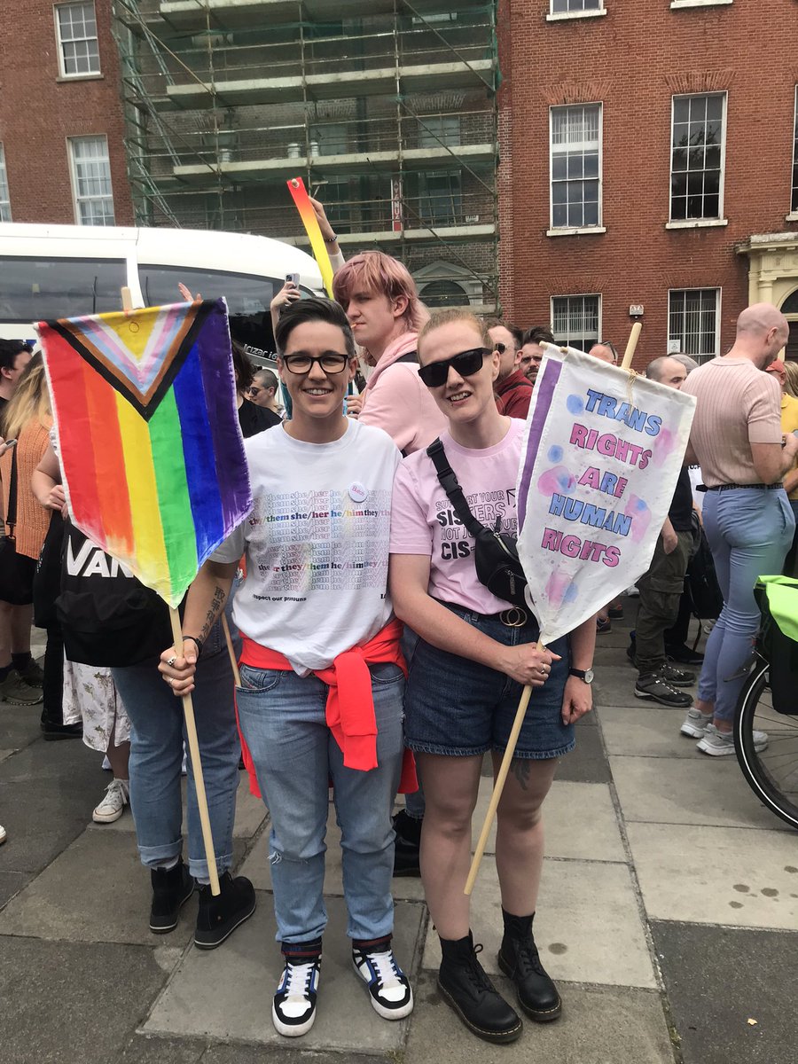 NWCI's tweet photo. Amazing atmosphere for #TransAndIntersexPride today ✊💜

We’re marching to the Dáil now, we’ll bring you speeches from there on this thread https://t.co/Jd1L26uqFo