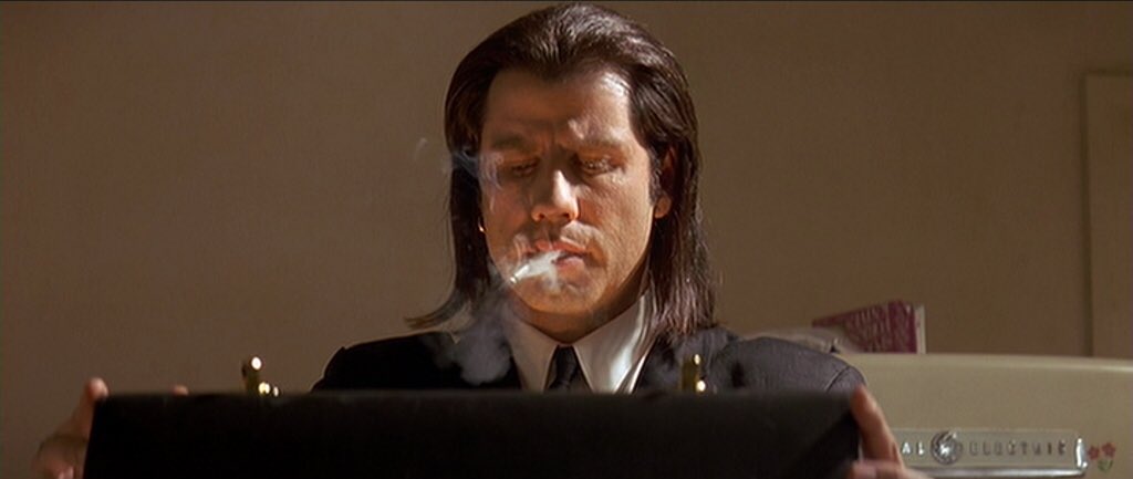 RT @MovieEndorser: John Travolta as “Vincent Vega” in Pulp Fiction (1994) https://t.co/9udnFKogz7