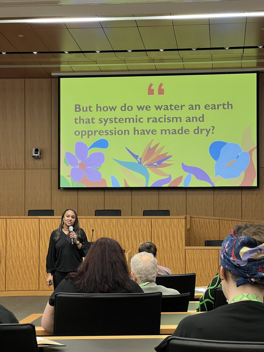 drdphelps's tweet photo. “How do we water an earth that systematic racism and oppression have made dry?” @GholdyM dropping gems this morning @ncte_elate @ncte #ELATEGS https://t.co/XgfAFf3SnP