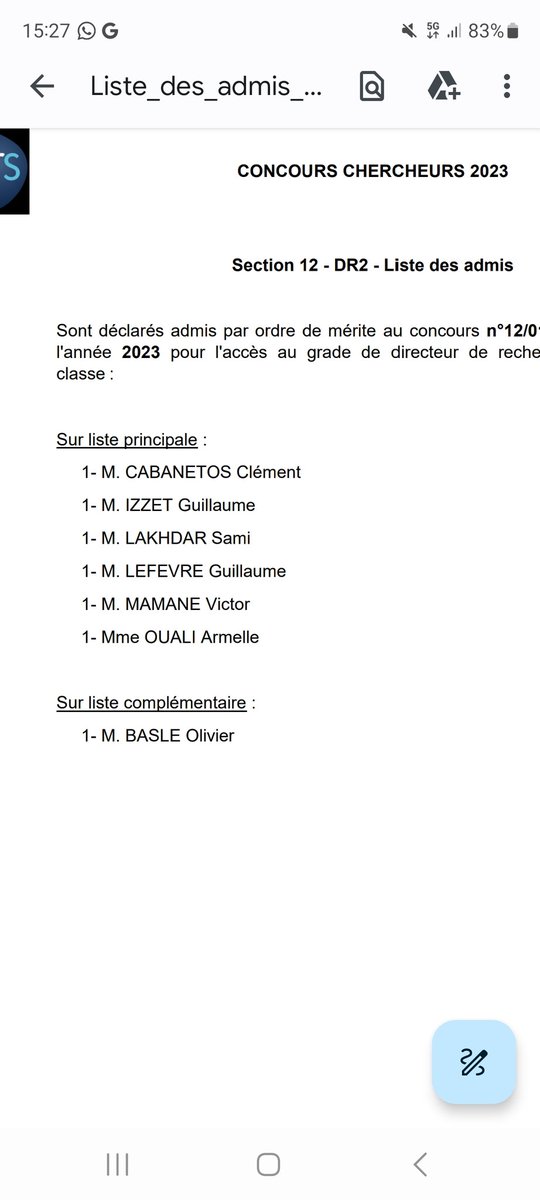 David Leboeuf (@djpleboeuf) on Twitter photo He won't post it on twitter (too humble for that) but I am so proud of my friend <a href="/samilakhdar1/">Sami Lakhdar</a> to be promoted director of research at the CNRS, so well-deserved for one of the most brilliant guys I know 🍾 He won't post it on twitter (too humble for that) but I am so proud of my friend <a href="/samilakhdar1/">Sami Lakhdar</a> to be promoted director of research at the CNRS, so well-deserved for one of the most brilliant guys I know 🍾