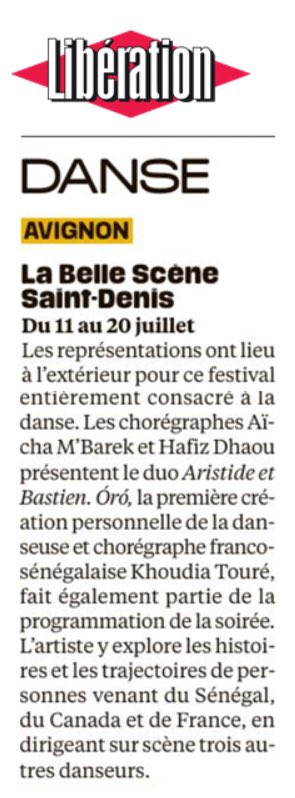 Avignon 2023 ➡️ J-3 
Labellescenesaintdenis.com 
Merci <a href="/libe/">Libération</a>