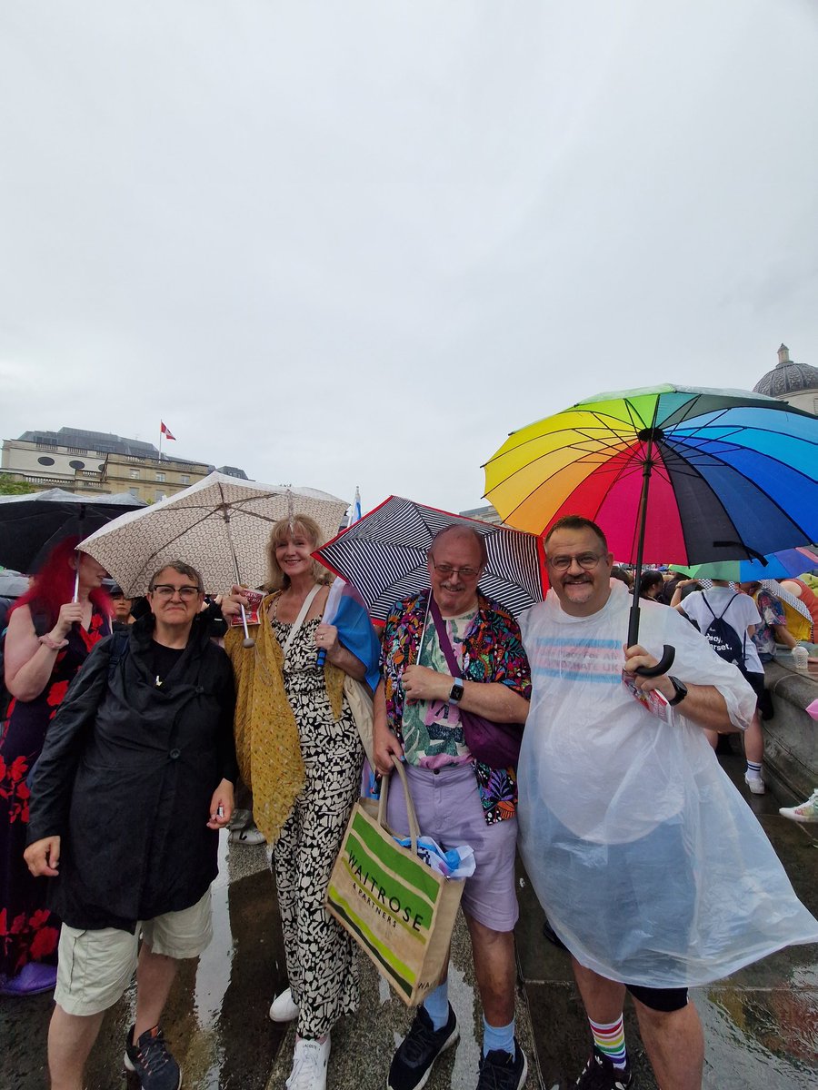 Delighted to join @Clini_Q at #transpride Spirits not dampened in the least.