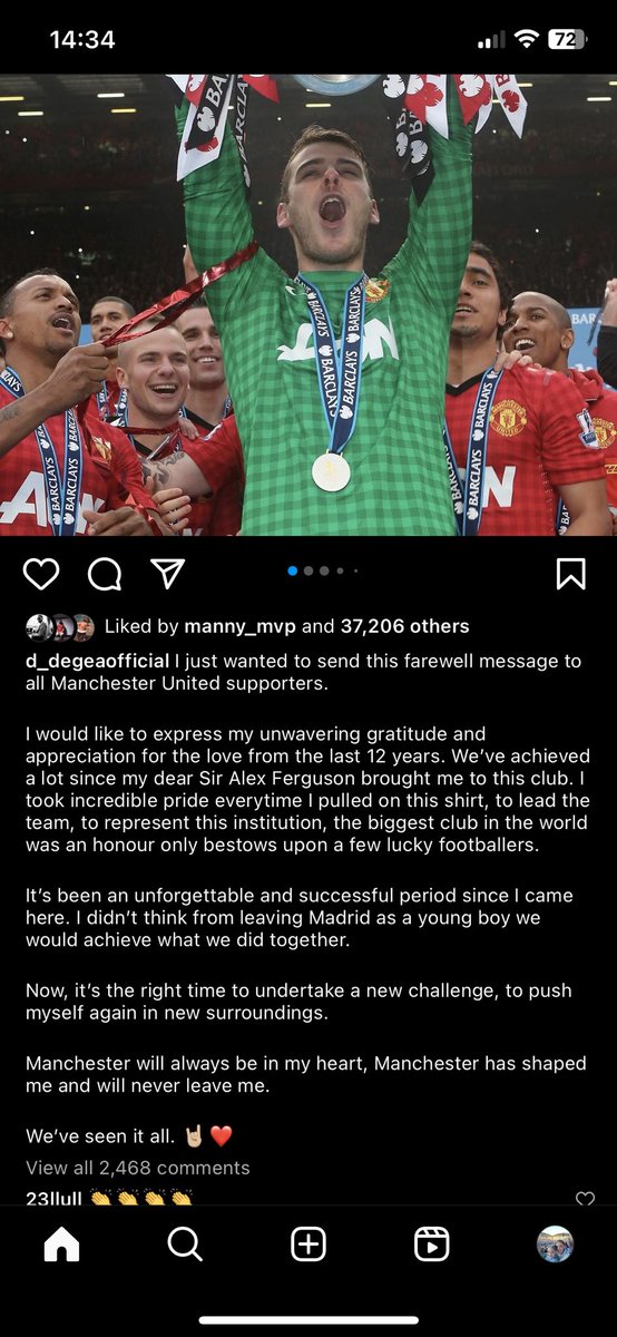 katesmithy1986's tweet photo. Thank you @D_DeGea 🧤🫶🏻 Will always be a red ❤️ #daviddegea #MUFC https://t.co/HOeWoOxlUZ