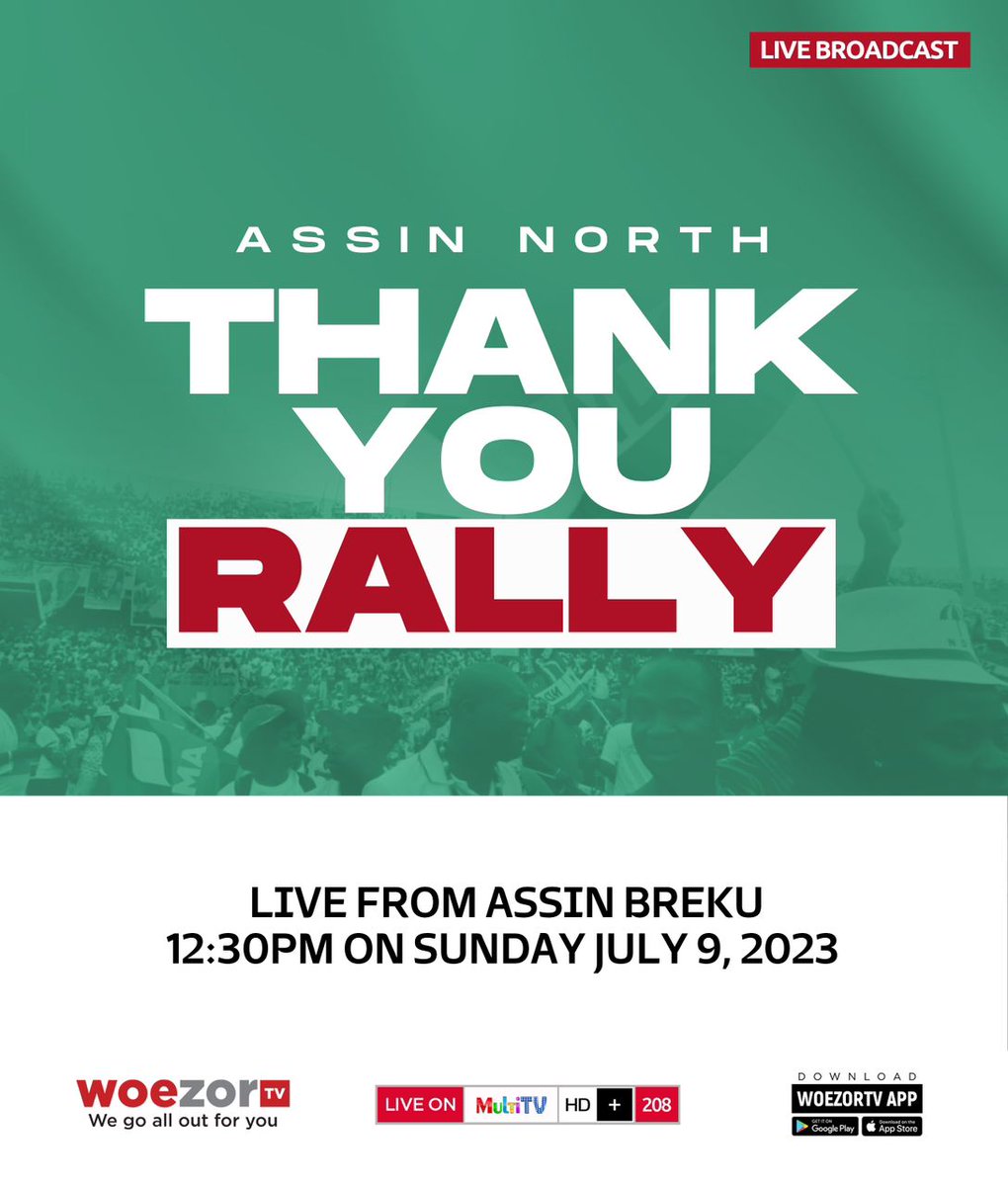 Thank you tour 
Hon. James Joe Quayson Jnr 

#AssinNorth