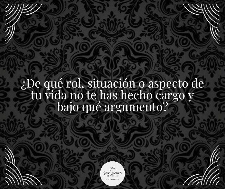 giselaguerreroh's tweet image. Respóndete a ti mismo:

¿De qué rol, situación o aspecto de tu vida no te has hecho cargo y bajo qué argumento?

#PreguntaDeLaSemana 🤔