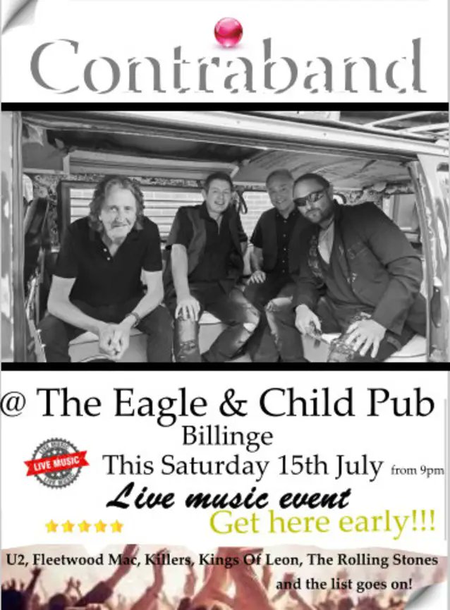 Next stop the Eagle &amp; Child Pub Billinge where we’ll be the roof off!!!! 😎😎😎🤔