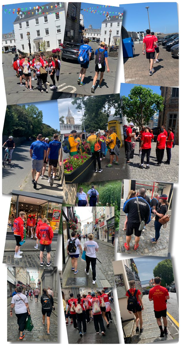 A fun morning around St. Peter Port in Guernsey snapping (and chatting with) some of the 24 teams here for the #Guernsey_2023 Island Games. Ahead of today’s Opening Ceremony the shopping event has seen some great performances!!😉