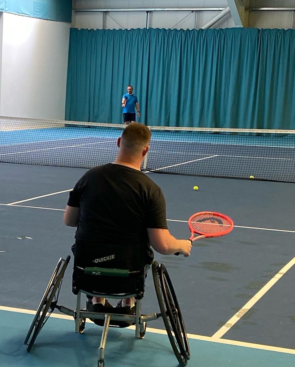 Brilliant tennis session yesterday with Sheffield WheelChair Tennis Club This wad our 5th session but the numbers attending are slowly rising We intend to make this a regular weekly sessions as of September and grow the numbers playing in our social friendly club @wheelpower