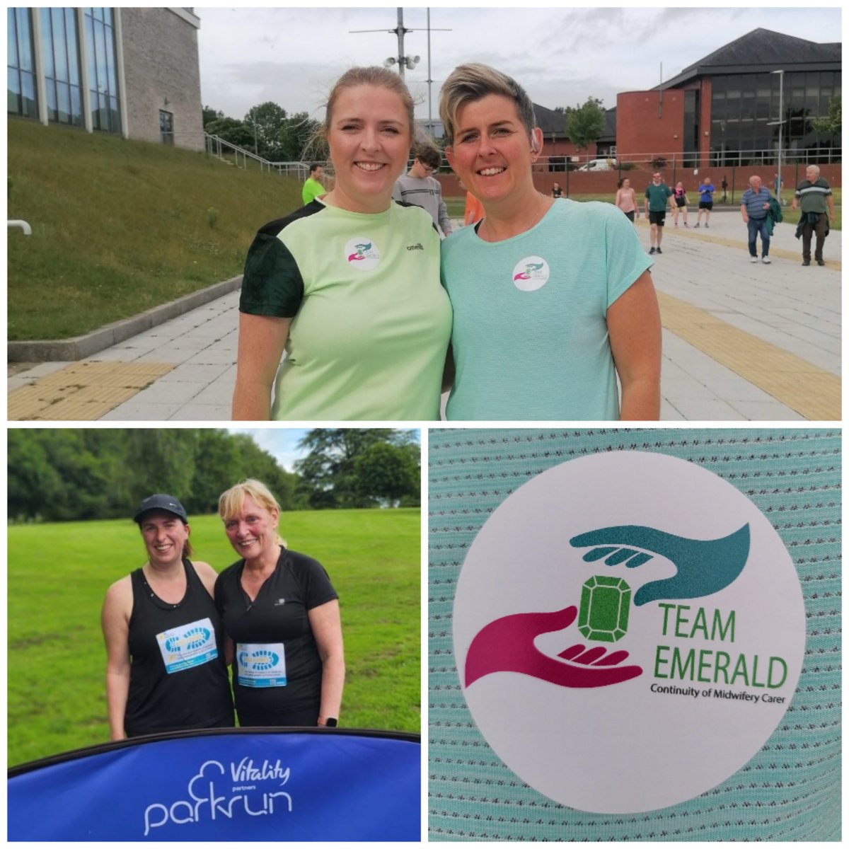 #CoMCteamemerald at City Parkrun, Craigavon and Armagh Parkrun celebrating 75 years of the NHS #shsct