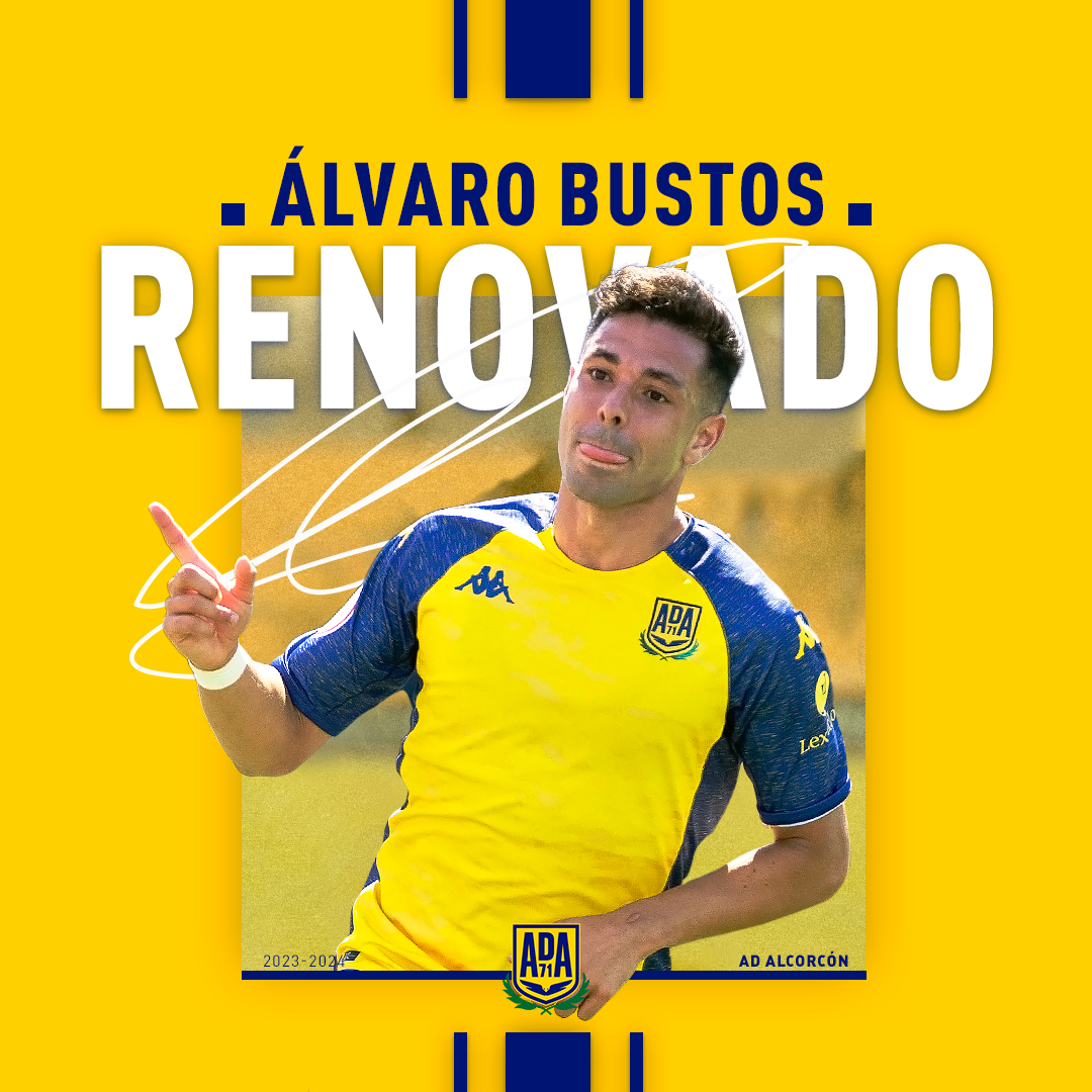 🗣️ ¡ @AlvaroBustos10 seguirá defendiendo la elástica alfarera en esta nueva temporada en #LaLigaHypermotion! ¡Muy 😀 de anunciároslo! ℹ️ bit.ly/46C6Lyy #ADA2324 💛