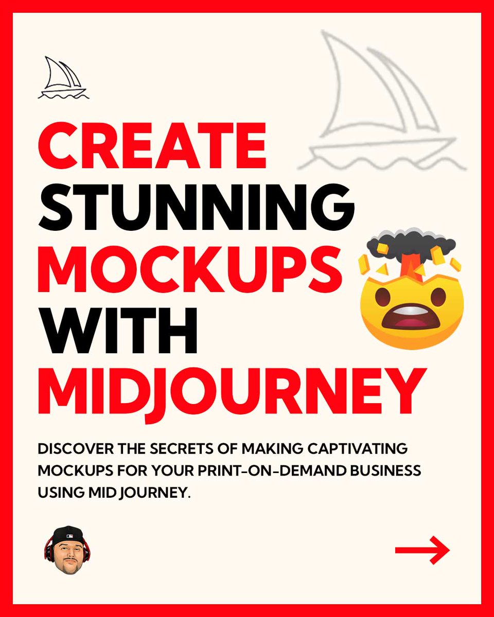 RJhustles's tweet image. How To Use Midjourney To Make Mockups 🤯 For Print On Demand Ultimate Guide Revealed! 🤖😎!
Full video: tinyurl.com/2abjxpfq
#PrintOnDemandSuccess #MaximizeProfit #PrintOnDemandTips #SuccessStrategies #OnlineBusiness #AIDesign #AiCreation #Aitools #Midjourney