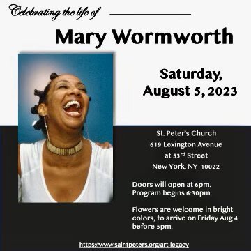You stay on my heart-mind, Mary W.🌈 #Marywormworth #RIP